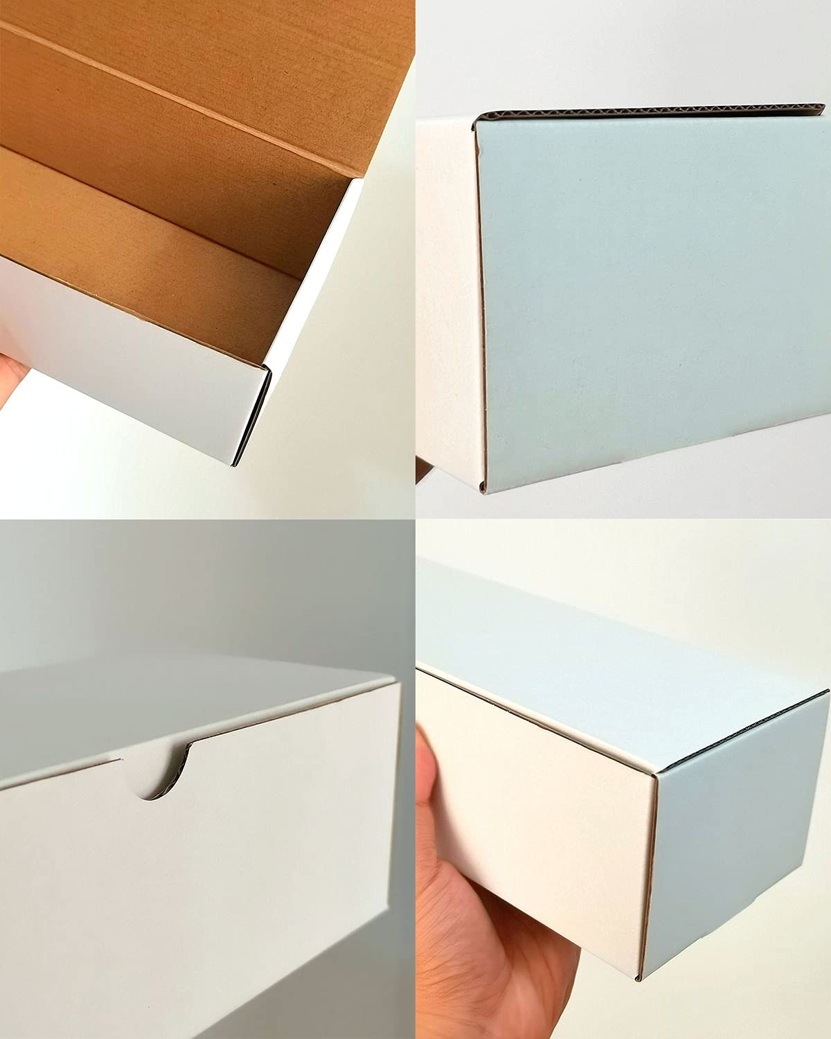Fageverld Toploader Storage Box - Cardboard, Holds 1200 Sports Cards, 8 Count, White