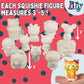 Scs Direct Diy Jumbo Animal Squishies 3.5' -6' (12Pc) & Fabric Paint (12 Bottles) Combo Pack- White Kawaii Slow Rising Squishy Toys For Drawing, Painting, Decorating - Scented Stress Relief Craft