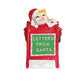 Christmas Village Accessories Ornaments Resin Christmas Village Sets Decoration For Xmas Festival Holiday (Cat Read Letter)