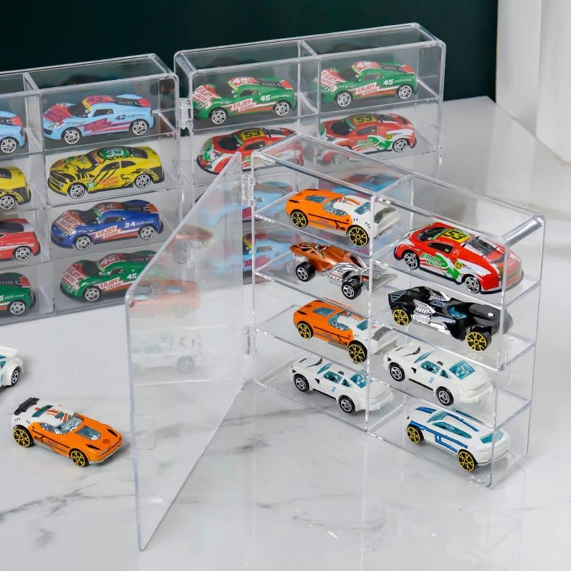 Hot 1/64 Scale Matchbox Wheels Toy Car Display Case Holds 32 Toy Cars Storage Organizer
