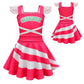 Zombies Cheerleader Dresses Girls Cheerleading Cosplay Dress Zombies Dresses Kids 8-9Y
