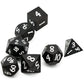 HDdais Wood DND Dice Set, 7PCS Black Polyhedral Dice Set, RPG D&D Dice Made with Ebony Wood for Dungeons and Dragons Role Playin