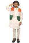 TWINKLE TOTS  Independence Day Republic Day Kurta Pajama Set For Schools & Competition/Tricolor jacket with kurta pajama