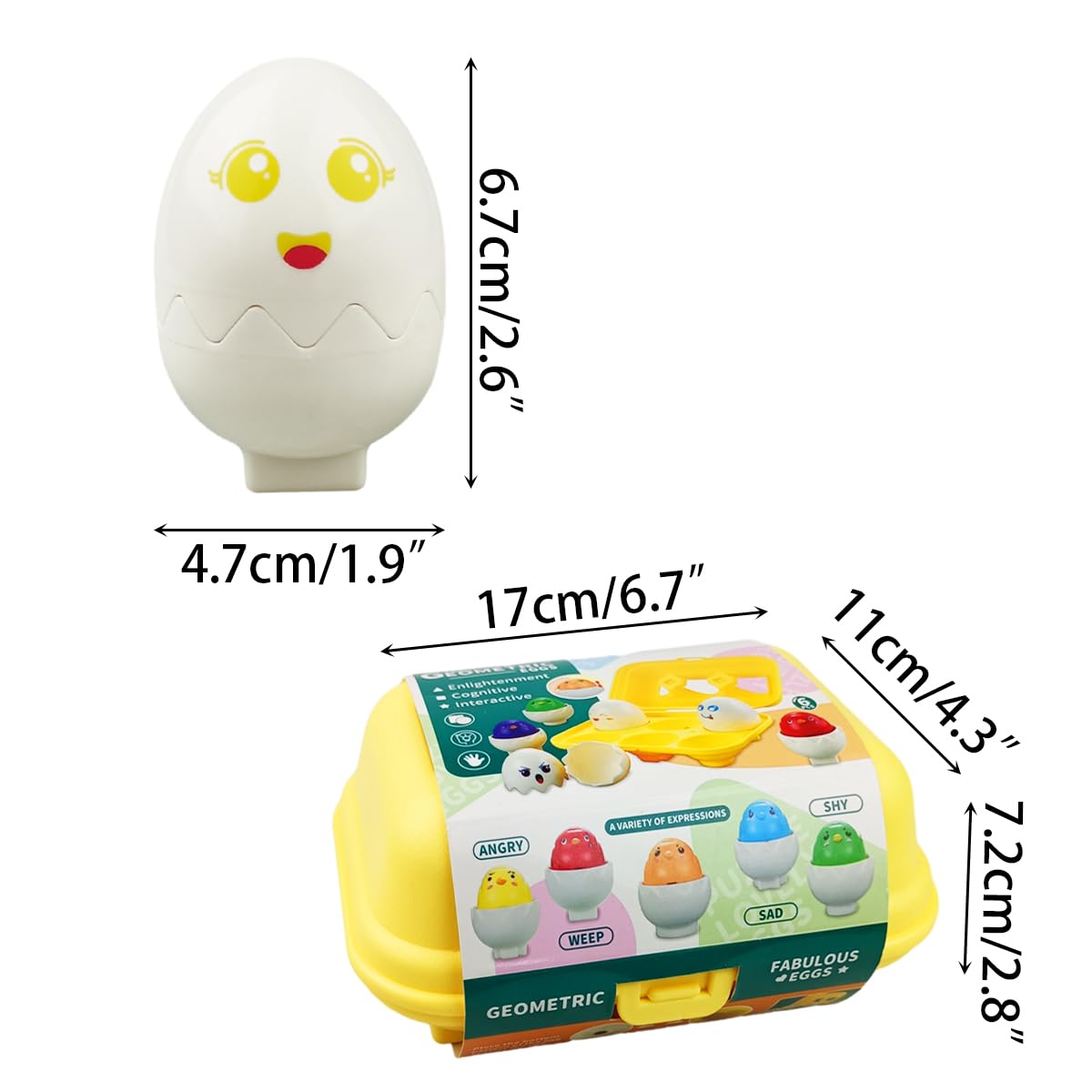 Pinkiwine Easter Hide & Squeak Eggs Montessori Sorting & Matching Learning Toys For Toddlers Kids Boys Girls Easter Basket Stuff