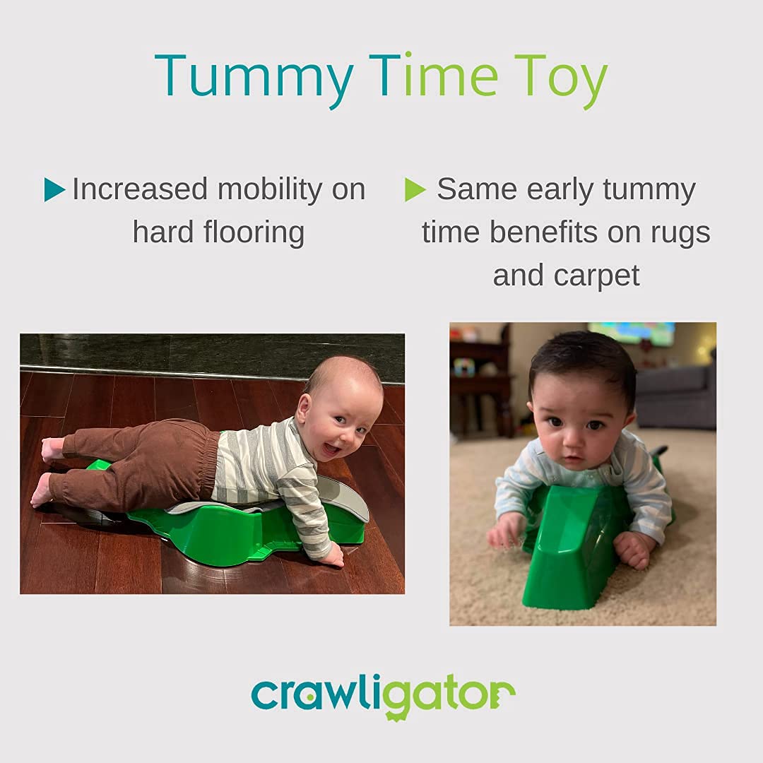 Crawligator Baby Tummy Time Toy - Develops Gross Motor Skills - Ergonomic Design For Comfort