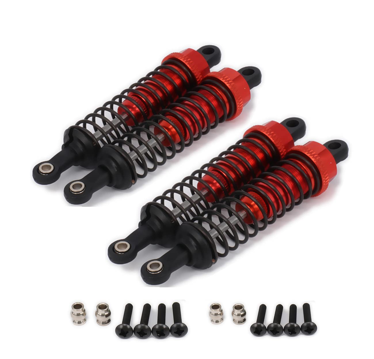 70Mm Rc Shocks,Oil Adjustable 70Mm Alloy Shocks For 1/16 Rc Car Buggy Truck Hsp Hip Losi Toy Upgrades Hop-Up Parts 4Pcs/Set(Tita
