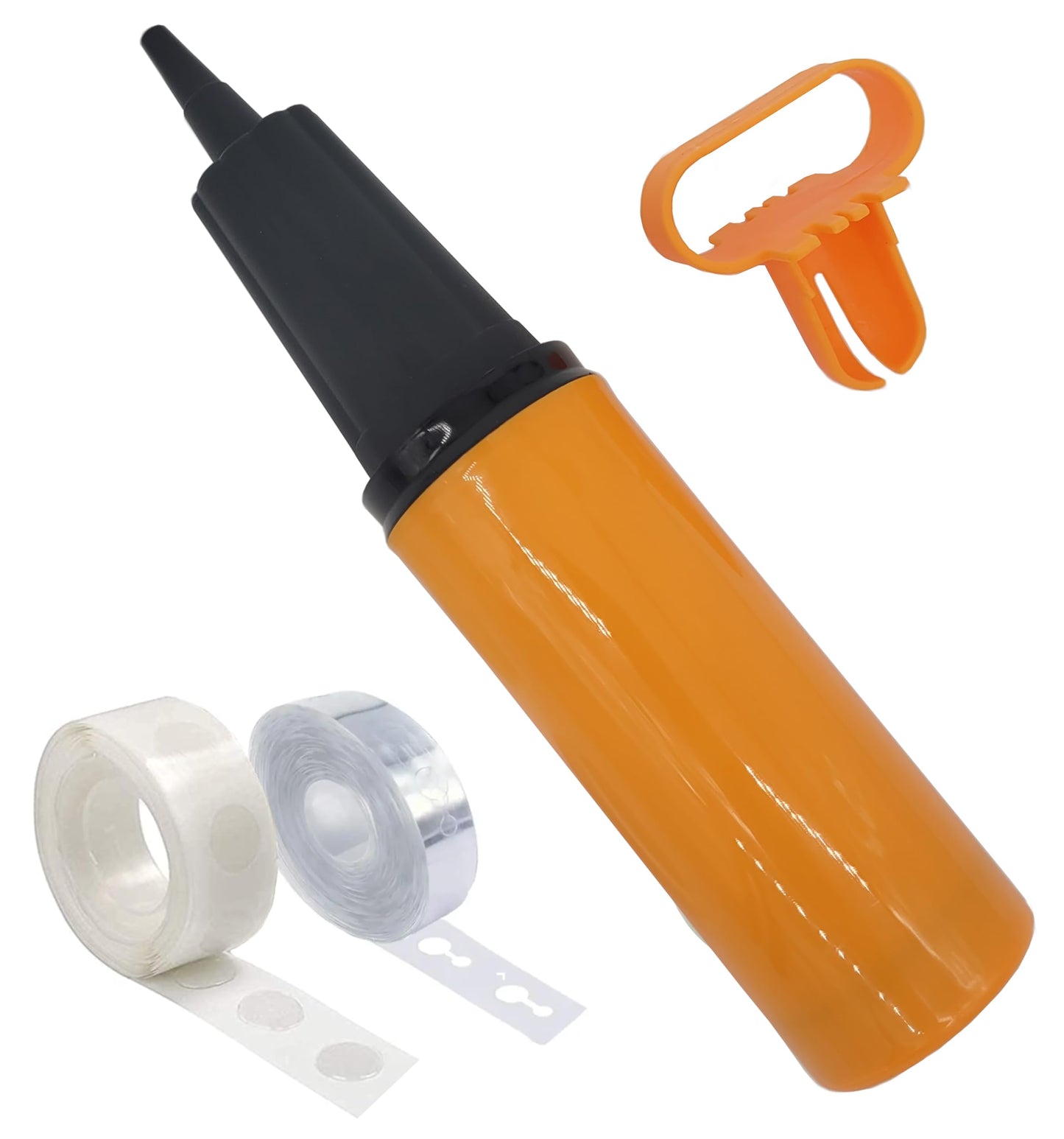 OODELZ Balloon Pump Hand Held Kit, Inflator Air Pump for Balloons - 2 Way Manual Dual Action - Plus Accessories for Kids Party, 