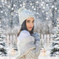 Avezano Winter Photography Backdrop Glitter Snowy Forest Pine Tree Background Snow Christmas Xmas Holiday Party Decor Banner Por