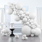 Partywoo White Balloons, 100 Pcs Matte White Balloons Different Sizes Pack Of 36 Inch 18 Inch 12 Inch 10 Inch 5 Inch White Balloons For Balloon Garland Or Balloon Arch As Party Decorations, White-Y13