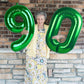 Dark Green 9 Balloon Number 40 Inch, Large Foil Mylar Balloons Decorations For 9 19 90 Birthday Party, Engagement, Wedding, Anni