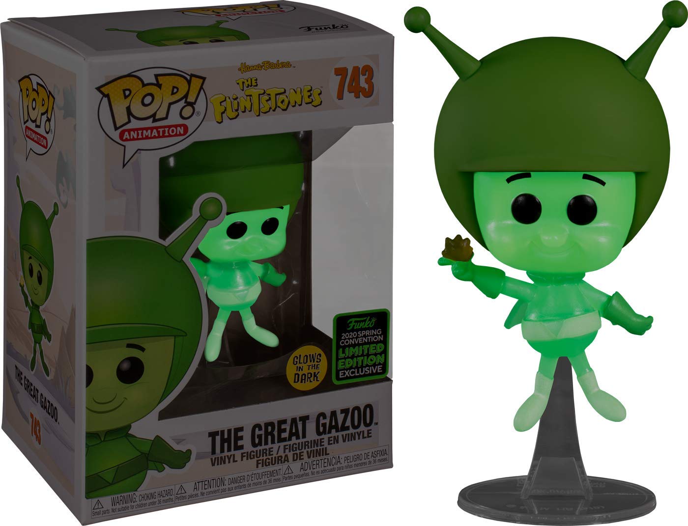 Funko POP! The Flintstones #743 - The Great Gazoo Glow in The Dark ECCC 2020 Shared limited availability