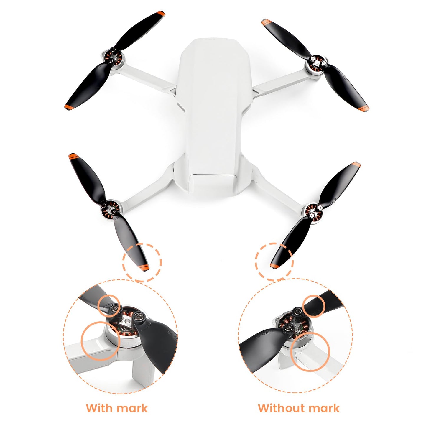 16 Pcs Mini 4K Propellers Low-Noise Replacement Propellers For Dji Mavic Mini 2/Mini 2 Se/Mini Se/Mini 4K Drone Quick-Release Bl