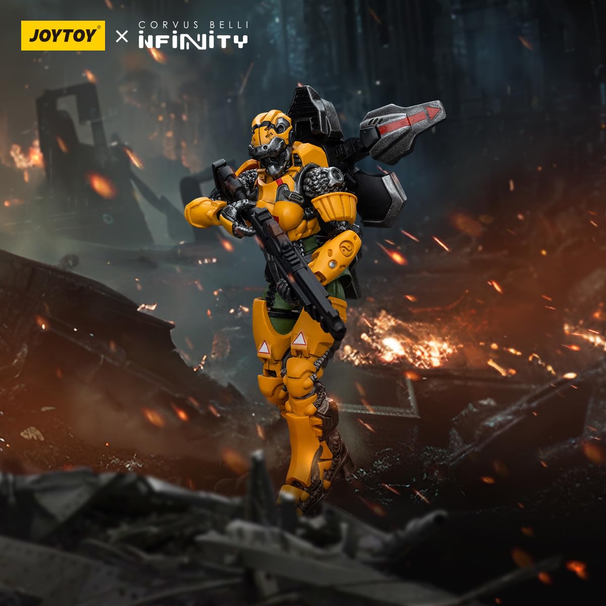 JOYTOY Infinity Yu Jing Black Ops Tiger Soldier, Female 1:18 Scale Action Figure Collection Model 4.25 inch