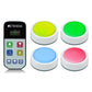 Retekess TM102 Trivia Buzzers - 4 Rechargeable Buzzers, 3 Working Modes, 66ft Range, White/Black, Ideal for Family Feud and Jeopardy Games