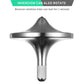 CHEETOP Stainless Steel Spinning Top  enhanced Exquisite Perfect Balance Well Made Metal Desk EDC Little Fidget Toy  Spin Long Time Over 6 Minutes  Great Value (Silver  Large Diameter 34mm)