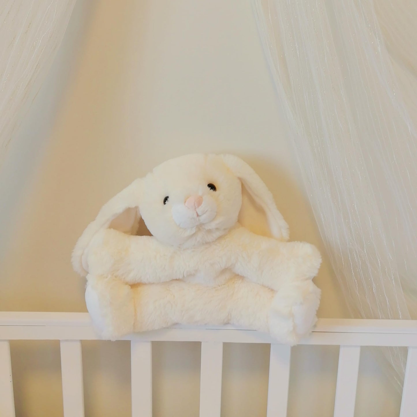 Mikee Fluffie Easter Bunny Stuffed Animals With Clothes & Bow Tie,Safe Material Soft Washable Stuffed Bunny,Cute Plush Toy Rabbi