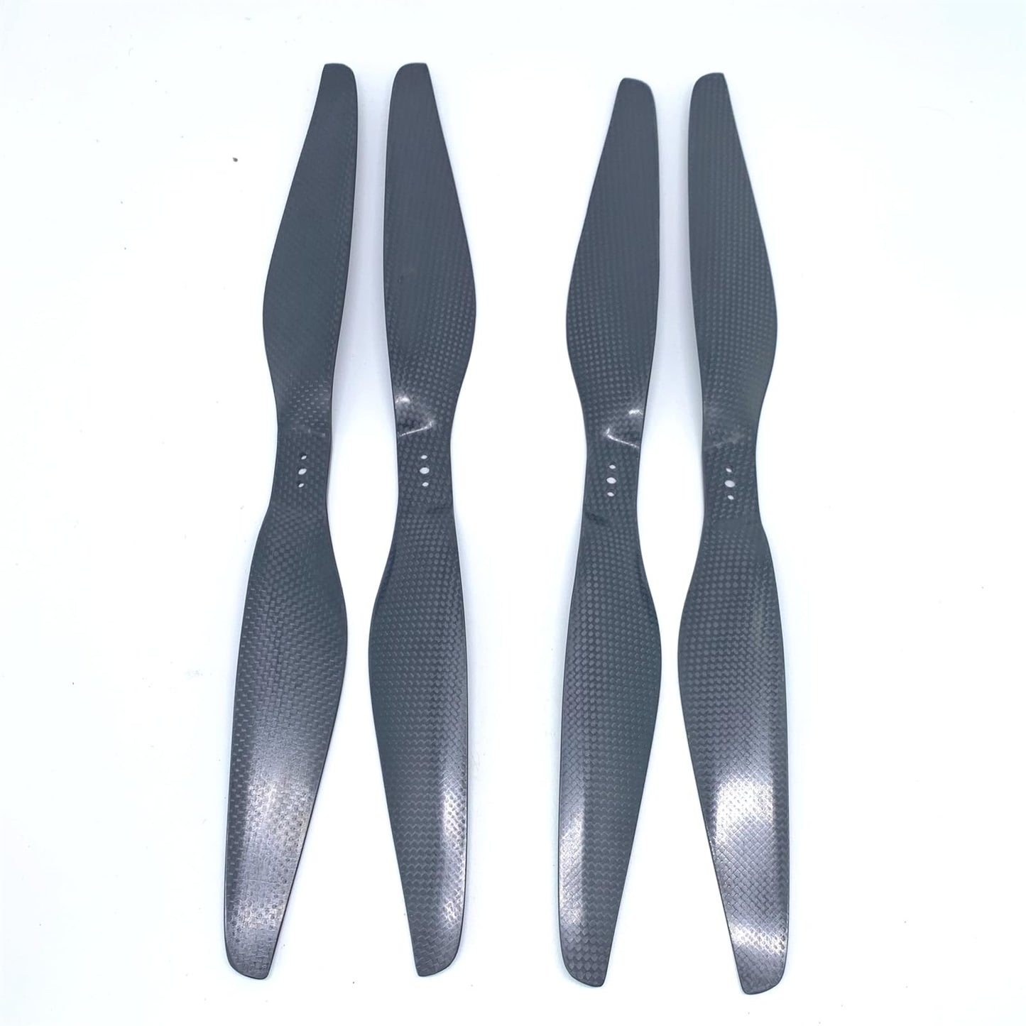 KingVal Replacement 2 Pairs Carbon Fiber 1555 Three-Hole Propeller Prop CW/CCW Compatible with RC Quadcopter Drone RC Aircraft