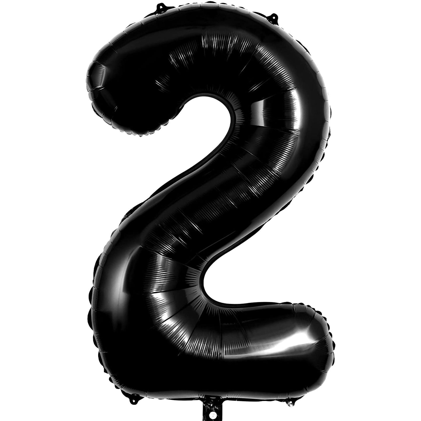 Large Black Number 2 Balloons, 40 Inch Foil Balloons, Giant Number Balloons For Women/Men Birthday Party Anniversary Celebration