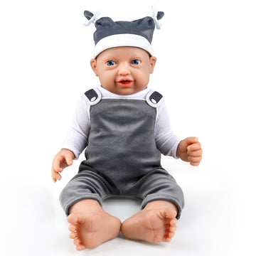 Ivita 16 Inch Realistic Full Silicone Baby Dolls Real Lifelike Silicone Baby Doll For Child Christmas, Children'S Day - Boy