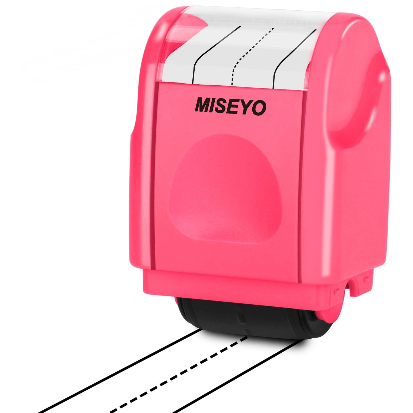 Miseyo Dashed Handwriting Lines Practice Roller Stamp,Self-Inking Line Rolling Stamps for Kids Writing - Peach