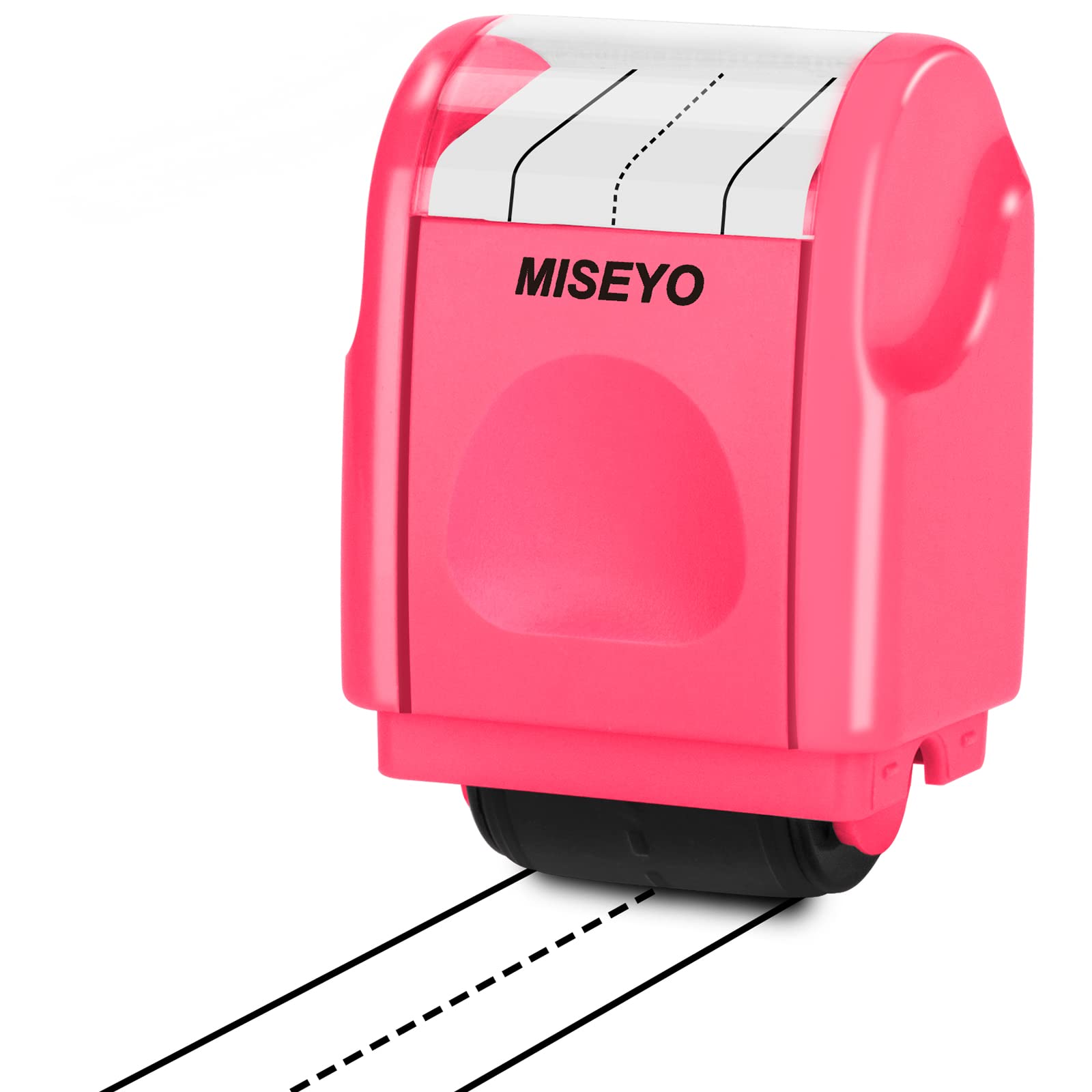 Miseyo Dashed Handwriting Lines Practice Roller Stamp,Self-Inking Line Rolling Stamps for Kids Writing - Peach