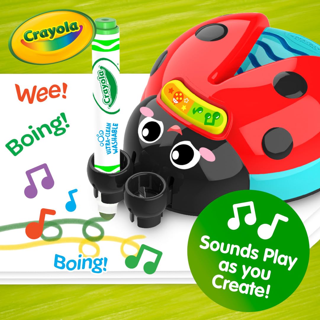 Crayola Musical Color Bug, Toddler Sensory Toy, Ladybug Toy For Kids, Arts & Crafts, Gifts For Toddlers, Ages 2, 3, 4