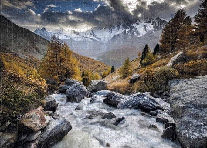 Heye Mountain Stream Puzzles (1000-Piece, Multi-Colour), 70 X 50 X 2 Centimetres
