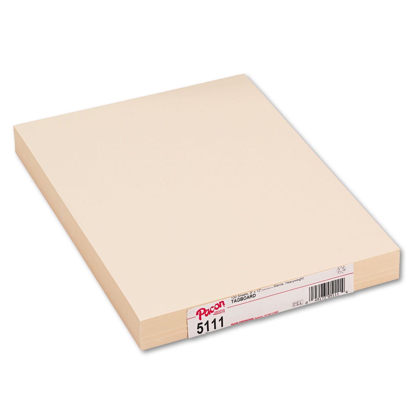 Pacon 5111 Heavyweight Tagboard, 12 X 9, Manila, 100/Pack (Pac5111)