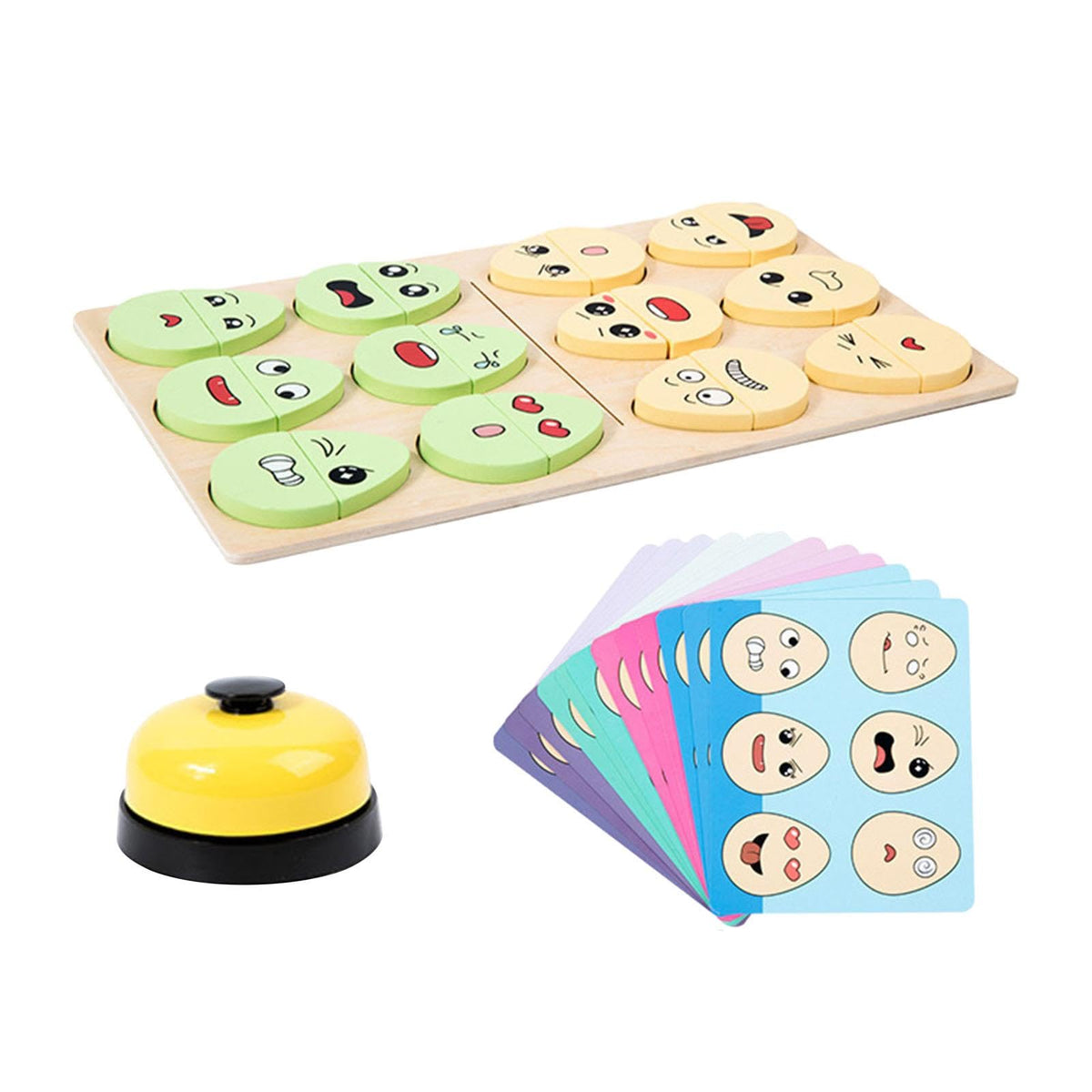 CALANDIS?Expressions Eggs Toys with Cards Matching Puzzle Game for Kids Birthday Gift | Wooden & Handcrafted Toys | Preschool To