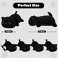 Sqeqe Black Cat Mommy Stuffed Animal With 4 Babies Cat In Her Tummy, Cute Black Cat Plush Toys For Kids, Gifts Ideal For Christm