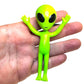 Bendable Rubber Neon Green Aliens - 12 Pack. (4) Action Figures Bendable UFO Aliens Limbs Sensory Stress Relief Fidget Toys. Gre