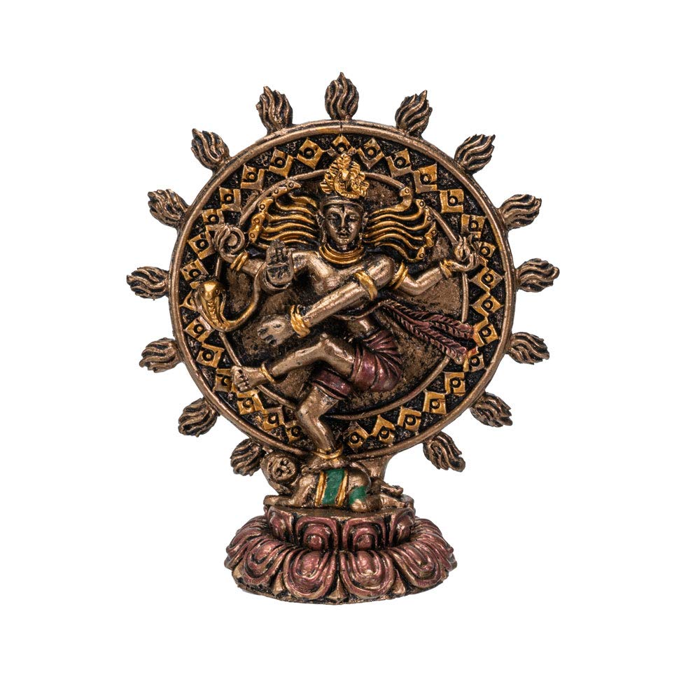Pacific Giftware Shiva Nataraja Miniature Resin Figurine Statue - Hindu God Decor