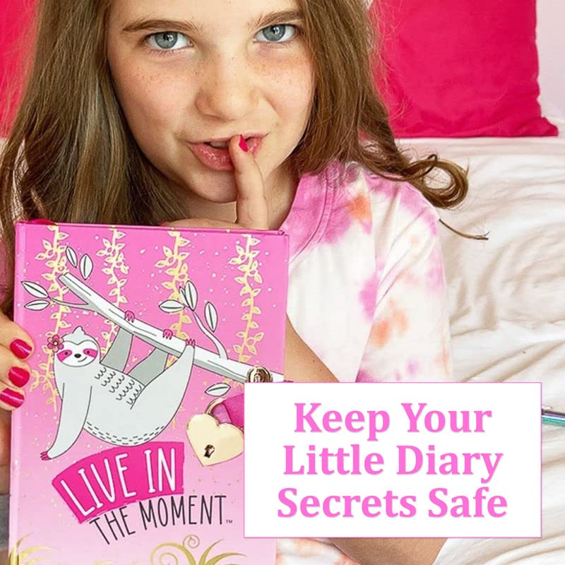 Life Is A Doodle Diary With Lock And Key For Girls - Journal With Lock Includes Secret Girls Diary For Journal Writing, Multicol