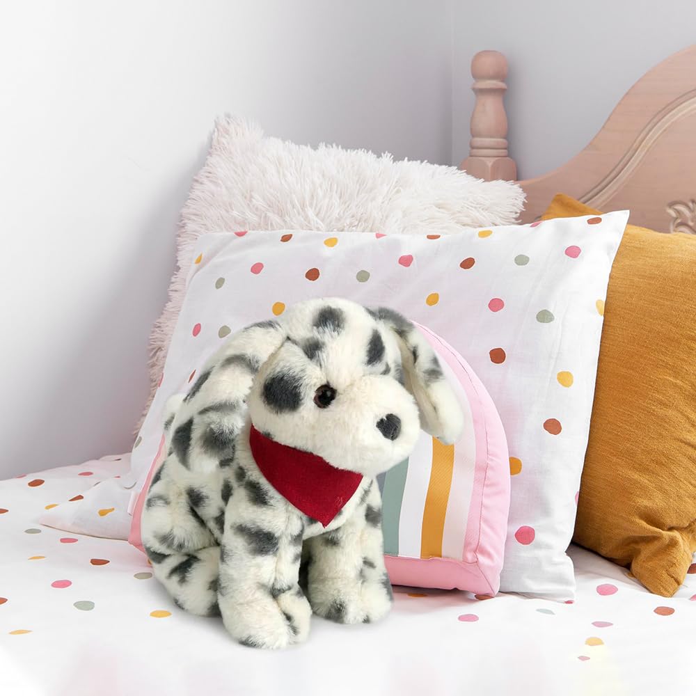 MON AMI Smudge Dalmatian Dog Stuffed Toy - 8   Dog Plush Stuffed Animal  enhanced Dog Toy Gift for Kids  Holiday Plushies for Children