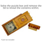 Project Genius Pharaoh'S Tomb Classic Wooden Brainteaser Puzzle Box For Kids 8+, Teens, And Adults - Secret Hidden Compartment For Cash, Valuables, And Gift Cards - True Genius Egyptian Trick Box