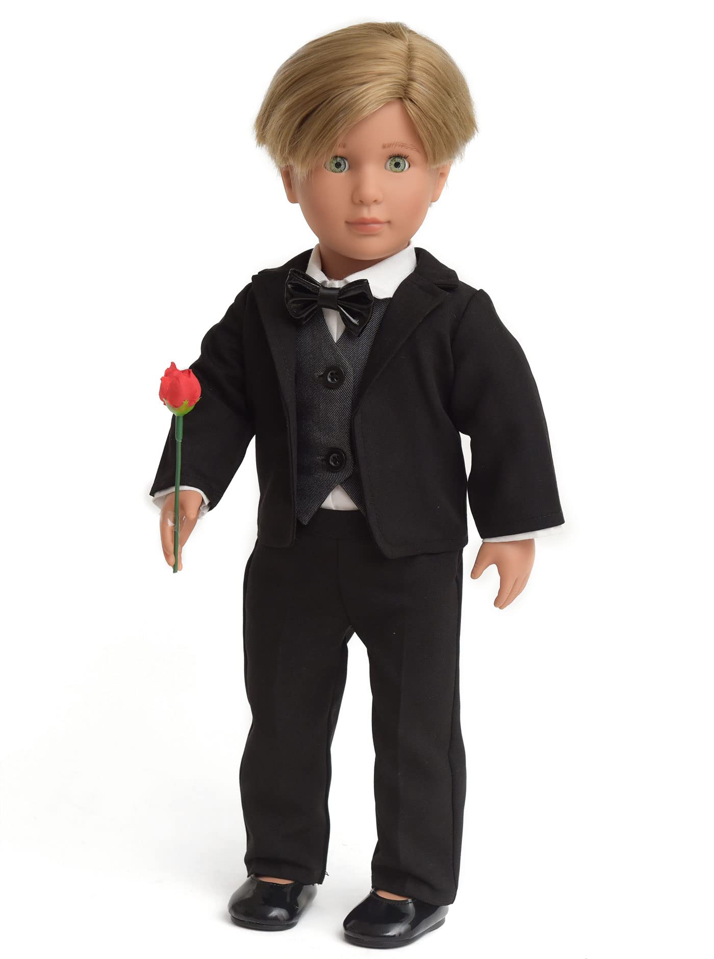 Sweet Dolly Doll Clothes First Communion Wedding Suit Set Rose Gentleman Outfits Fit American 18 Inch Boy Dolls