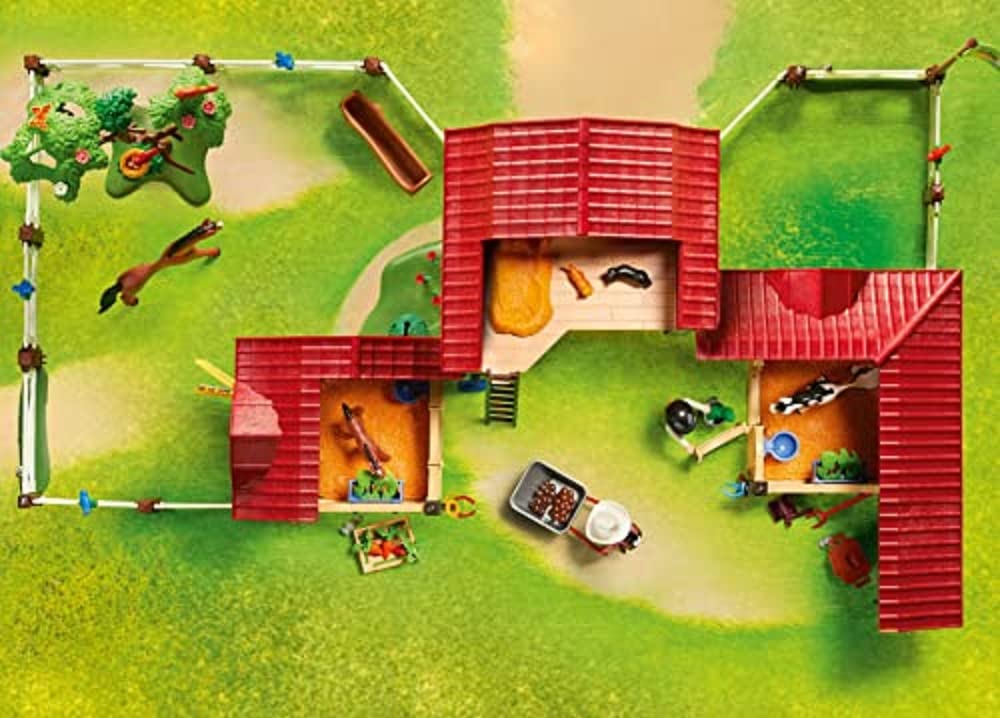 Playmobil Horse Farm Building Set - Standard Size - Multi-color Plastic - Model 6926