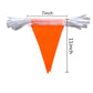 Consummate 100ft Orange Pennant Banners - 60PCS Plastic Triangle Flags for Parties, Grand Openings, Kids' Birthdays