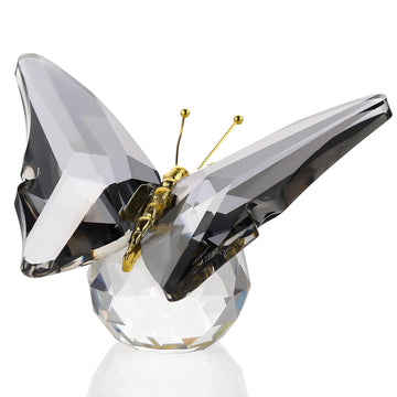 Movdyka Crystal Butterfly Decor Figurines Gifts For Women, Grey Glass Butterfly Craft Desk Office Dcorations Table Centerpieces,