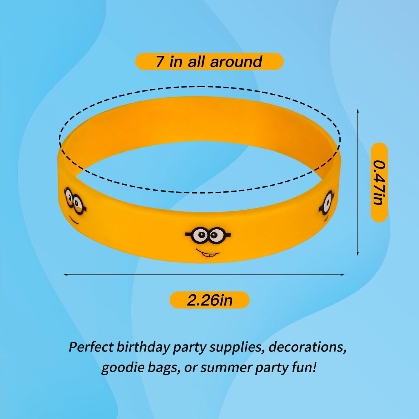 SunnySide Products Yellow Cartoon Party Favor Supplies, Birthday Celebration Decorations Gift Despicable Theme Treat Loot Goody