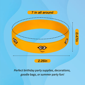 SunnySide Products Yellow Cartoon Party Favor Supplies, Birthday Celebration Decorations Gift Despicable Theme Treat Loot Goody