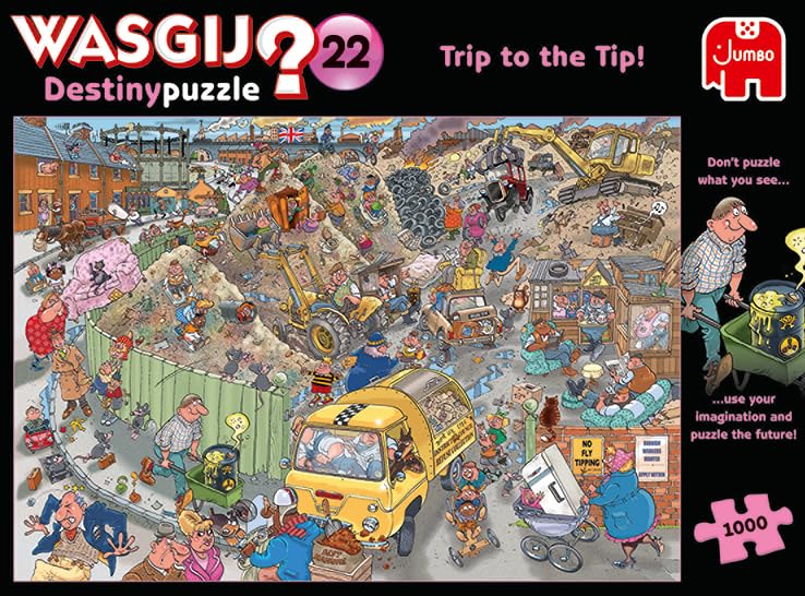 Wasgij Jumbo 1000 Piece Jigsaw Puzzle - Destiny 22: A Trip to The Tip! Multicolor Cardboard Puzzle for Adults