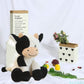 CHELEI2019 Cow Plush Stuffed Animal Toy - Soft, Cuddly, 9" White Cotton for Kids