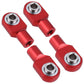 RC Short Rod Ends with Hollow Balls Aluminum Metal for Traxxas RC Cars, Replacement of 2742X (4-Pack) (Red)