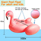 TURNMEON Giant Pink Flamingo Pool Float - Extra Large Inflatable Ride-on Raft for 2-4 Players, Ideal for Summer Beach and Pool Parties