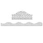 Ashley Productions Magnetic Scallop Border, Black Messy Dots On White, 12 Feet Per Pack, 6 Packs