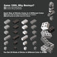 Bestoyz Building Bricks 1000 Pieces - Classic ABS Plastic Blocks in Black, Dark Grey, Light Grey & White, Model 609