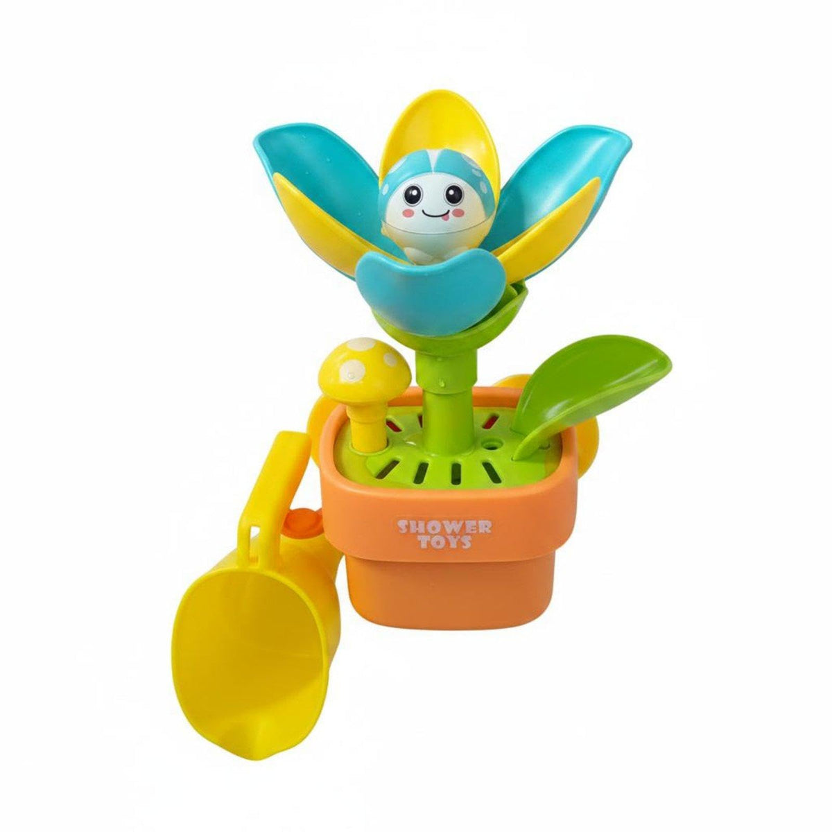 Club BollywoodBath Flower Pot Toy Bathspray Spinning Garden Bath Toy Colorful for Infants, Young Children, Bathtub, Washroom Blu