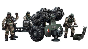 Joytoy Warhammer 40K 1/18 Action Figures, Astra Militarum Ordnance Team With Malleus Rocket Launcher Perfect For Collectors & De