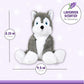Warm Pals - Hayes Husky - 1.5Lbs - Cozy Microwavable Lavender Scented Plush Toys - Heated Stuffed Animal - Heatable Coolable Bedtime Comfort Plushie
